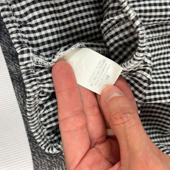 Vtg Samara Girls 18 Month Two-Piece Outfit Gingham Black White Ladybug Dress - Picture 6 of 12